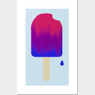 One Proud Popsicle - Bi Pride Flag Posters and Art